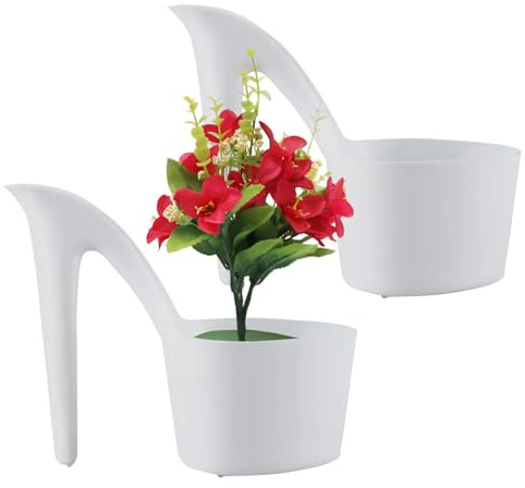 Vaso da fiori per piante, a forma di tacco alto, vaso decorativo per fiori, vaso creativo per cactus per giardino, balcone