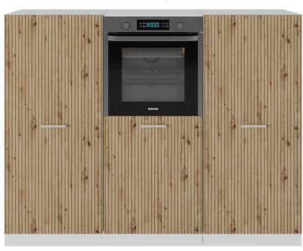 Vicco Küchenblock R-Line, Artisan Eiche/Weiß, 180 cm ohne Arbeitsplatte