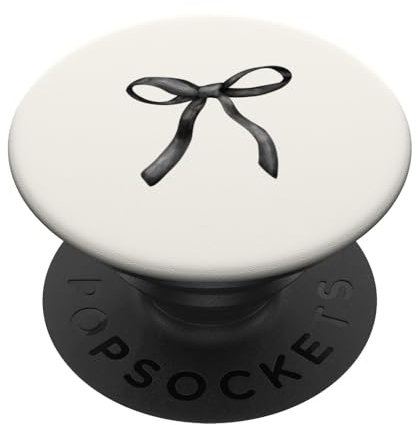Black Bow Coquette Girly Aesthetic PopSockets Adhesive PopGrip