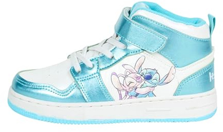Disney Stitch Chaussures pour Filles, Baskets Montantes Stitch and Angel, Cadeau Filles, Tailles EU 30 à 35