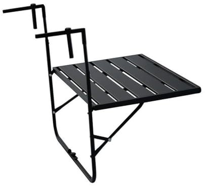 Tavolo pieghevole per ringhiera da balcone, tavolino da appendere per uso interno ed esterno (grigio)