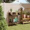 Garden Pflanztisch mit Ablagen, Outdoor Blumentisch Arbeitstisch Gärtnertisch wetterfest Pflanzenständer Pflanzbank mit Metallgestell, Anthrazit 75,5x54,5x100 cm