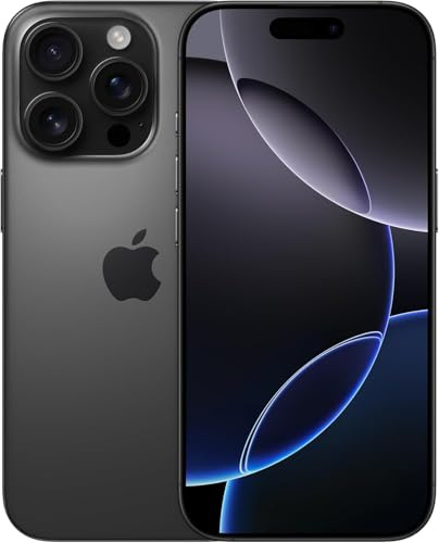 Apple iPhone 16 Pro, US Version, 256GB, Black Titanium - Unlocked (Renewed Premium)