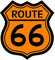 Adesivi Car Styling Car Sticker Impermeabile Autostrada Segno Arancione Route 66 Adesivo Decalcomania Accessori for auto riflettenti(13cm x11cm)