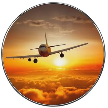 Kühlschrankmagnete im Flugzeug bei Sonnenuntergang, Kühlschrankmagnete, Magnetaufkleber, niedliche Kühlschrankmagnete, dekorative Magnete, Magnetaufkleber, Türmagnete, Kühlschrankmagnete, stark
