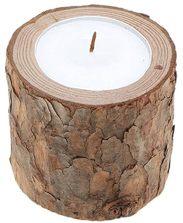 LIFKICH 4stücke Holz Kerzenständer -form Aus Kiefernholz Für Teelichter Sukkulenten-übertopf Kreatives Dekorationsobjekt Für Hochzeiten Und Feiern