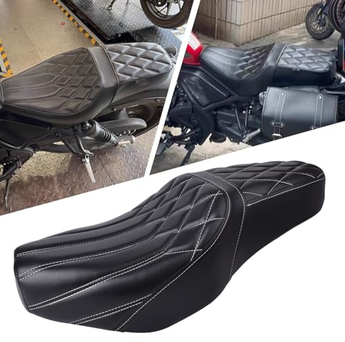 Midimttop Motorrad Fahrer Beifahrer Kissen Sitz Zwei-Up Vorne Hinten Leder Sitz Für Ho&n&da Rebel CMX 500 CMX 300 CMX500 CMX300 Zubehör 2017-2025
