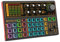 Docooler K300 Carte son en direct avec plusieurs effets de mixage DJ, modificateur de voix et lumière LED pour streaming, podcasting, enregistrement de jeu