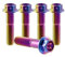 RISON-Titanium 5 Stück Titan Flanschkopf Sechskantschraube M8x40mm, Teilung 1.25mm, Flansch Schrauben Außensechskan Schrauben Strukturschrauben Titanschrauben für Sportmotorräder und Karts