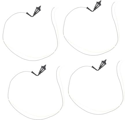 ibasenice 4 Stück Lampenwandmodell Led-streifenlichter Outdoor- Mini Hauslicht Modellbahn Licht Wandbeleuchtung Im Freien Gefälschte Wandleuchten Mini-hauslampenmodell Black Gummi