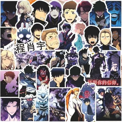 Solo Levelings Aufkleber, 75 Anime Figur Vinyl Wasserdichte DIY Stickers Für Party, Wasserflasche Scrapbook Laptop Skateboard Computer Für Teens Studenten