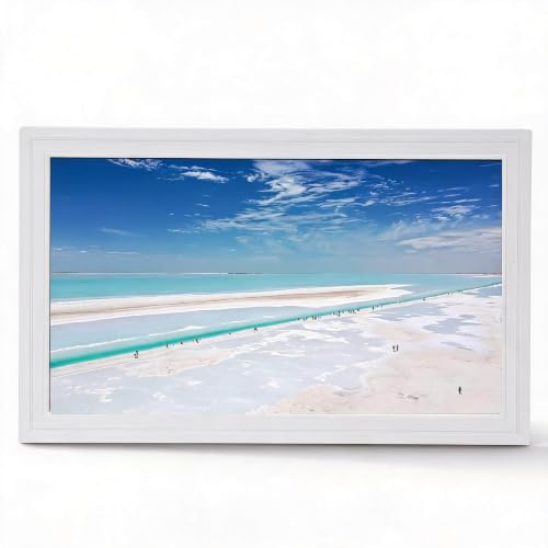 21,5 Zoll Großer Digitaler Fotorahmen, Großer Digitaler Bilderrahmen, 1920 X 1080 Touchscreen-Digitalbilderrahmen mit APP für Bild-Video-Werbung (EU-Stecker)