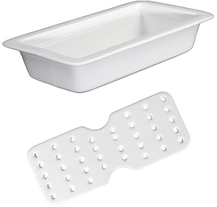 Holst Porzellan GN 1-3 65 - Juego de 2 escurridores (2 piezas, 1/3, 65 mm, 26,5 x 32,5 x 6,5 cm), color blanco