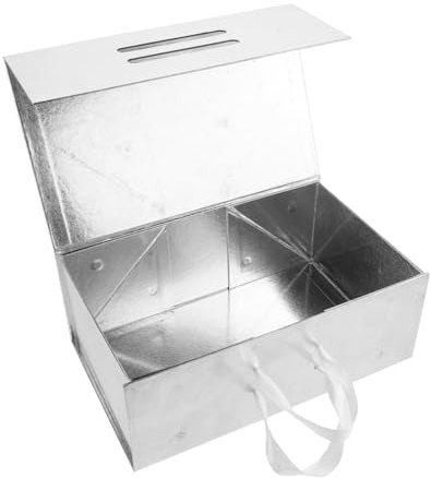 VALICLUD Kasten Geschenkbox Für Falten Rechteckig Verpackung Deckel Bonbonschachteln Zum Verschenken Silber Papier