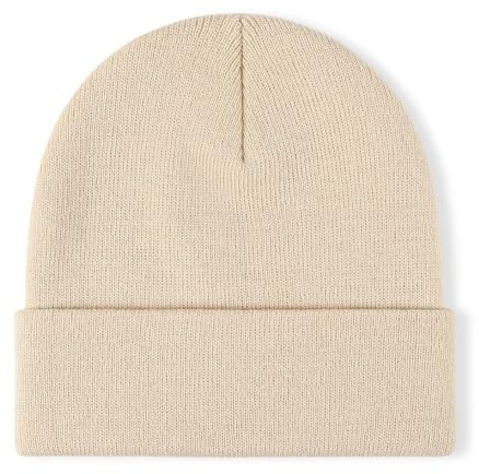 axy Wintermütze Herren Damen Strickmütze Beanie Mütze mit breiter Krempe klassisches Design Herrenmütze Modern Weich Elastisch MUHE5