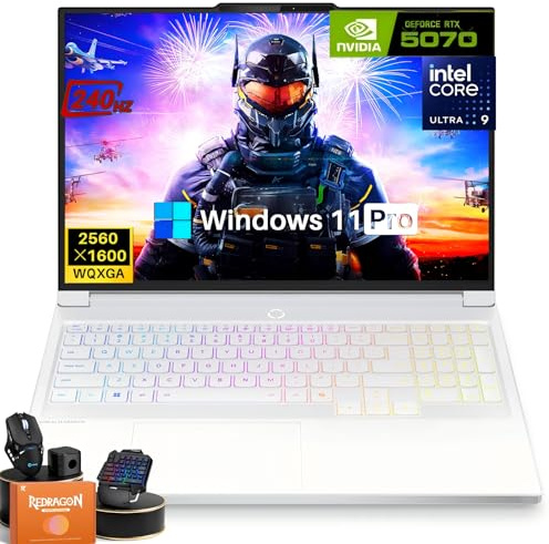 Lenovo Legion 7i Gaming Laptop, Intel 24-Core Ultra 9 275HX (Up to 5.4 GHz), 16 2.5K (2560x1600) 240Hz OLED Display, 64 GB DDR5 RAM, 4 TB SSD, GeForce RTX 5070 8GB GDDR7, Wi-Fi 7, Windows 11 Pro