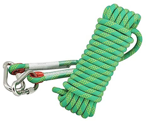 Corde de sécurité professionnelle pour l'escalade, 10 mm x 30 m d'épaisseur, corde en polyester résistante à l'usure, ligne de sécurité haute résistance pour le nettoyage des murs extérieurs et les