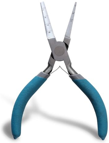Rundzangen für Drahtwickelarbeiten 15 cm mit Skalierung aus C45Stahl – präzises Biegen und Formen von Ringen, Spulen und Schmuckteilen