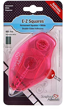 Toga Scrapbook Adhesives 3L Dévidoir Rechargeable E-Z Squares Blanc 01206 9 x 16 x 2,5 cm