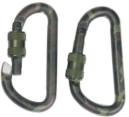 Mil-Tec Karabiner D-Schraub tarn 6 cm