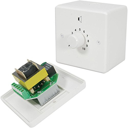 100v Line Volume Control - 24W Max - Adjustable Sound Switch - PA Speaker Wall Plate - Loops