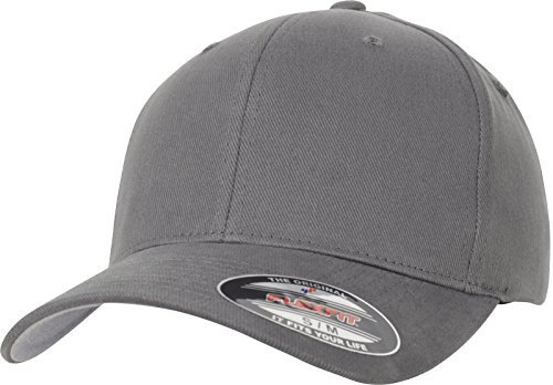 Flexfit Uni 6377-Flexfit Brushed Twill Cap, Grey, L/XL