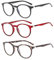 Suertree Blaulichtfilter Lesebrille 3 Pack Computer Brille Damen Herren Anti Rays Lesebrillen UV-Blockierung Leser 3.0X JH250