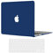 TECOOL Coque Compatible avec Ancien MacBook Air 13 Pouces 2017-2010 (A1466 1369), Coque Rigide en Plastique Fine et Légère avec Protection Clavier (UE AZERTY), Bleu Marine