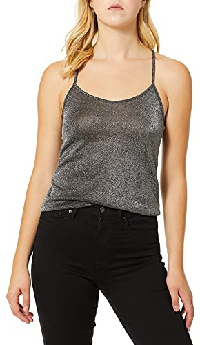 Angie dam Sheer Sparkle Knit Cami Bluslivs tröja
