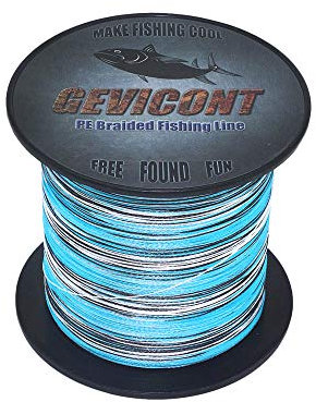 GEVICONT Extreme Braid PE 300M 500M 1000M Filo Intrecciato per Pesca alla Carpa 10lb-300lb Test Incredibile Forte Superline 8 Fili, Blu Mimetico, 328Yds(300m)-10lb(4.5kg)-0.12mm