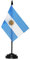 ANLEY - Juego de banderas de escritorio de lujo de Argentina - Bandera de escritorio de Argentina en miniatura de 6 x 4 pulgadas con poste sólido de 12 - Colores vivos y resistente a la decoloración