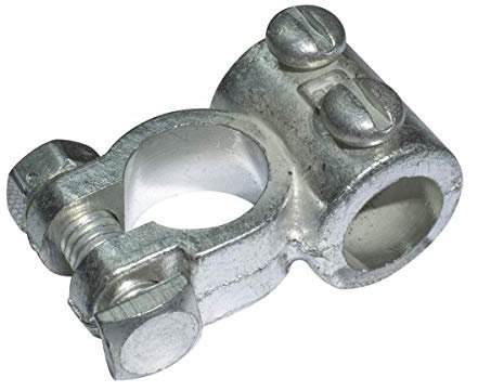 GTSE 2PCS Solderless Car Battery Terminal Clamp Connectors, 14mm, 24V, Positive and Negative Pair