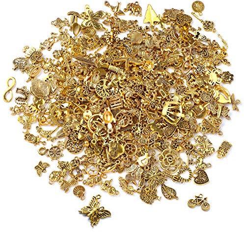 SANNIX 350 Stück Großhandels-Charms zur Schmuckherstellung, verschiedene Anhänger für DIY-Halsketten, Armbänder, Ohrringe, Bastelbedarf