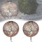 bmf-versand® 2er Set Gartendeko mit Licht 30 cm - Solarlampe Skulptur Balkon - Solarleuchte Outdoor Statue - Gartendeko Glaskugel - Außenleuchte Gartenlampe - Solarskulptur - ideale Wegleuchte
