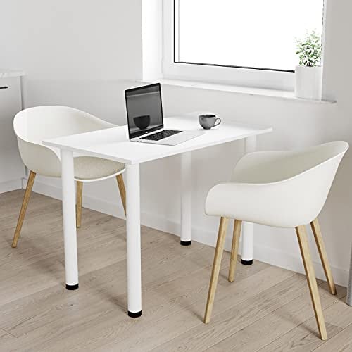 AKKE 70x60 | Esszimmertisch - Esstisch - Tisch mit weißen Beinen - Küchentisch - Bürotisch | Weiss