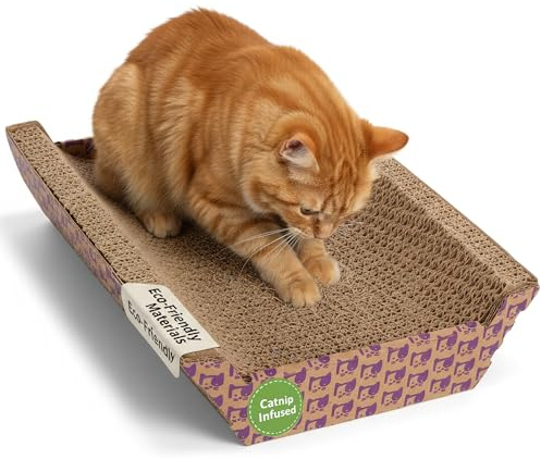 SmartyKat Super Scratcher Chaise Corrugated Cat Scratcher, Catnip Infusion Technology - Brown, One Size