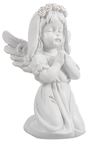 1pc Vintage Resin Angel Statue Blessing Boy Girl Figurine for Home Decoration Unique Ornament for Present for Families and Friends