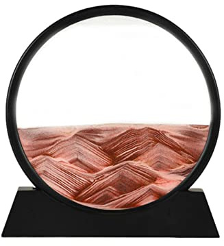 Joyivike Cadre À Sable, Sablier Decoratif, Sable Mouvant | Décoration Dynamique De Coulant Naturel, Tableau Mouvant, Peinture Pour Bureau Domicile, Rouge