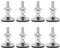 Drenky Pies Niveladores, 8 Piezas Patas Nivelador para Muebles Cocina M10 x 50mm Patas Regulables de Acero con Base de Goma Antideslizante y Tuerca en T