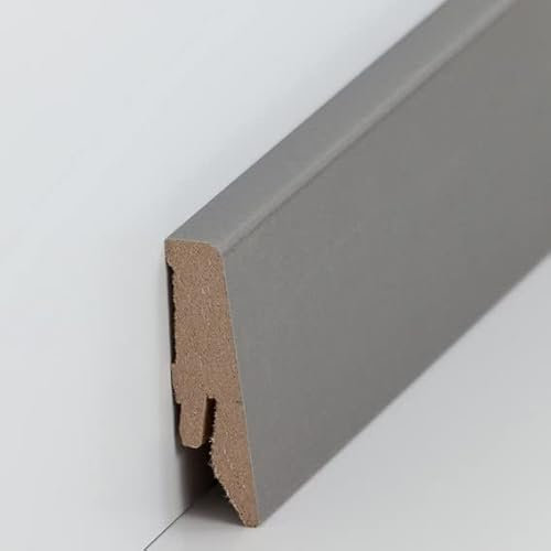 Südbrock 718.5838 | Profilo classico | 18 x 58 x 2500 mm | MDF laminato | grigio antracite | battiscopa moderno | 1 pezzo