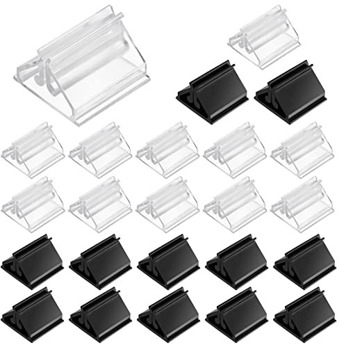 ASTER Lot de 24 supports de cartes de jeu en plastique transparent pour jeux de société (12 noirs, 12 transparents)