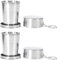 2 Piezas Taza Plegable Acero Inoxidable,150ml Vaso Plegable Acero Inoxidable Con Llavero Copa Telescópico, Taza De Agua Telescópica De Metal Adecuada Para Actividades Al Aire Libre Y Uso Diario