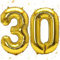 WOIRROIP Luftballon 30. Geburtstag Gold, XXL Riesen Gold Folienballon 30 für Frauen,40 Luftballon 30. Geburtstag,Zahlen 3 und 0 Folienballon für 30 Jahre Geburtstagsdeko Jubiläum Party Dekoration