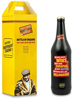Xpressions 4 U Only Fools and Horses Bottle of Dreams Nags Head Bar Fund Money Pot Bank (Break to Open), Black, One Size