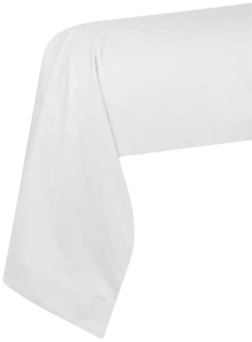 Lovely Casa Bolster Pillowcase Size 45 x 185 cm 100% Oeko-Tex Certified Cotton – Excellent Quality – White – Eden Model – Bed Linen for Home – Soft and Comfortable – Unisex – Unisex
