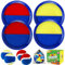 CZMAO Klettballspiel für Kinder Set 4 Schläger, 4 Bälle und 1 Aufbewahrungstasche, Strandspielzeug Klettball Wasserdicht Outdoor Gartenspiele Spielzeug draußen Kinder ab 3 4 5 6 Jahr Strandspiele
