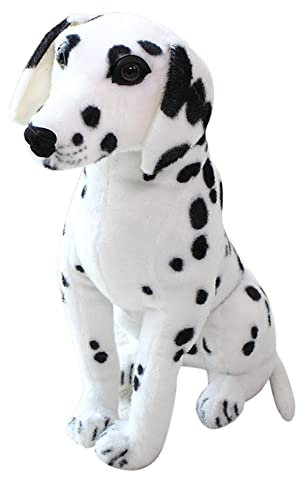 Plüschtier Dalmatiner 50CM Plüschhund stehend Hunde Kuscheltier für Kinder,50cm Stofftier Hund Lebensecht Weiß Schwarz Dalmatiner Tier Plüsch Puppe Hund Kissen Plüschtier Spielzeug für Jungen Mädchen