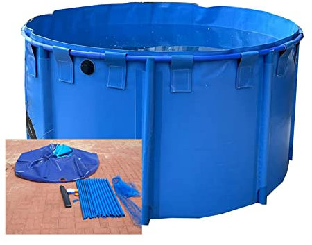 Piscine Fuori Terra, Piscina Fuori Terra for Bambini e Adulti, Piscina Rotonda con Struttura in Acciaio all'aperto, Facile da Impostare for la Famiglia del Prato del Cortile (Colore : Blu, Taglia :