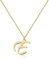 Halskette mit Initial in 18 Karat Gold E - Personalisierter Buchstaben-Schmuck für Frauen, handgefertigter Edelstahlanhänger, Geschenk für Geburtstag, Weihnachten, Abschluss, Valentinstag, Muttertag