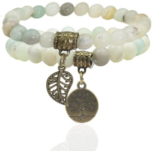 SJBAUTYO Chakra Armband für Frauen - Baum des Lebens, Glück Edelstein, Echte Steine, Heilsteine